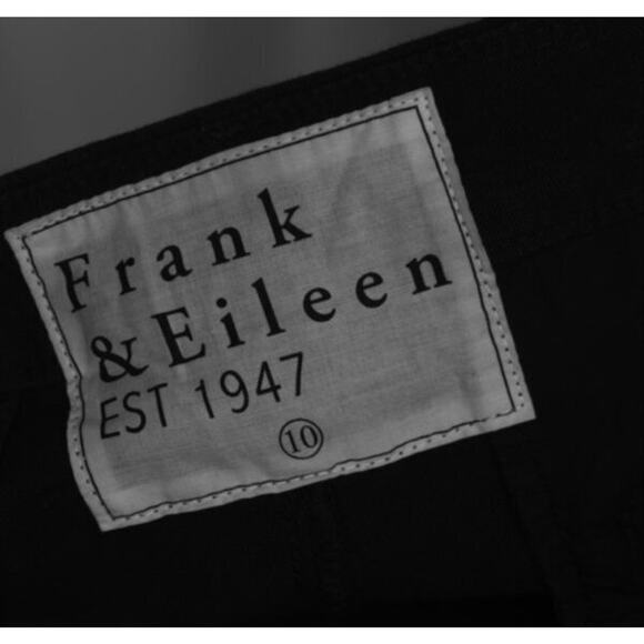 FRANK & EILEEN Sz 10 Navy Blue Wicklow Performance Linen Blend Crop Pants - Picture 3 of 8